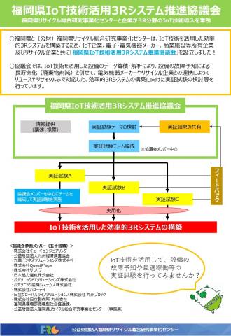 福岡県IoT技術活用３Rシステム推進協議会のパネル　エコテクノ2019